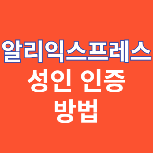 알리익스프레스 성인 인증 관련 섬네일